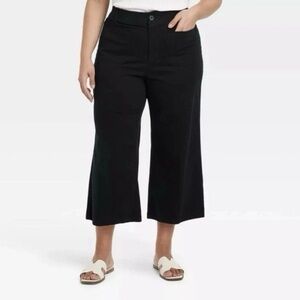 NWT Ava & Viv Black Wide-Leg Pants